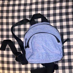 BAGGU Periwinkle Mini Backpack with Black Straps